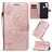 Mobigear Butterfly Motorola Moto G8 Power Hoesje Bookcase Portemonnee - Roségoud