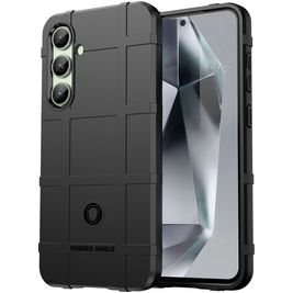 Mobigear Rugged Shield Samsung Galaxy S24 FE Hoesje Flexibel TPU Backcover Shockproof - Zwart