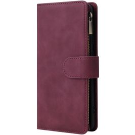 Mobigear Zipper Samsung Galaxy A51 Hoesje Bookcase Portemonnee - Rood Mobigear Zipper Samsung Galaxy A51 Hoesje Bookcase Portemonnee - Rood