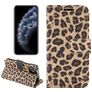 Mobigear Leopard iPhone 12 Mini Hoesje Bookcase Portemonnee - Geel