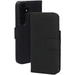 Mobiparts Wallet Samsung Galaxy S24 MagSafe Hoesje Echt Leer Bookcase Portemonnee - Zwart