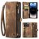 Caseme 008 iPhone 15 Pro Hoesje Uitneembare 2in1 Bookcase Portemonnee - Bruin