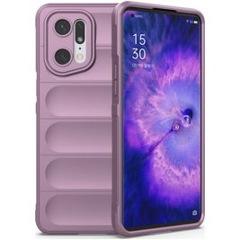 Mobigear Bumpy OPPO Find X5 Pro Hoesje Flexibel TPU Backcover - Paars
