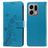 Mobigear Flowers OPPO Find X9 Hoesje Bookcase Portemonnee - Blauw