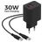 Mobiparts Wall Charger Dual USB / USB-C USB-C 1 Meter Power Delivery 30W 3A - Zwart