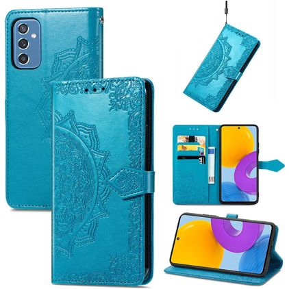 Mobigear Mandala Samsung Galaxy M52 Hoesje Bookcase Portemonnee - Blauw