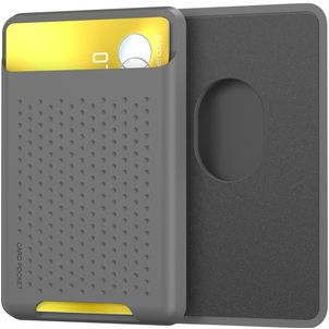 Mobigear Pocket Siliconen Pasjeshouder - 2 Pasjes - MagSafe Compatible - Grijs