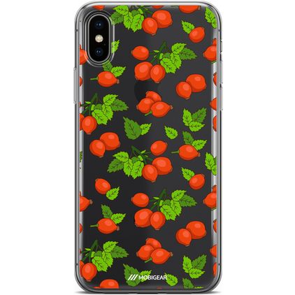 Mobigear Design iPhone XS Max Hoesje Flexibel TPU Backcover - Rose Hips