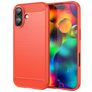 Mobigear Brushed Slim iPhone 17 Hoesje Flexibel TPU Backcover - Rood