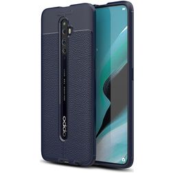 Mobigear Luxury OPPO Reno2 Z Hoesje Flexibel TPU Backcover - Marineblauw