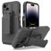 Mobigear Explorer iPhone 14 Pro Max Hoesje Hardcase Backcover Shockproof met Standaard - Grijs