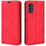Mobigear Retro Slim Motorola Moto E32s Hoesje Bookcase Portemonnee - Rood