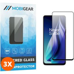Mobigear Premium OPPO A79 Glazen Screenprotector - Case Friendly - Zwart (3-Pack)