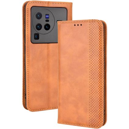 Mobigear Sensation Vivo X80 Pro Hoesje Bookcase Portemonnee - Cognac