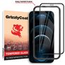 GrizzlyCoat Easy Fit iPhone 12 Pro Max Glazen Screenprotector - Case Friendly + Installatie Frame - Zwart