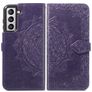 Mobigear Mandala Samsung Galaxy S21 FE Hoesje Bookcase Portemonnee - Paars