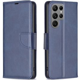 Mobigear Excellent Samsung Galaxy S23 Ultra Hoesje Bookcase Portemonnee - Blauw