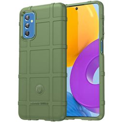 Mobigear Rugged Shield Samsung Galaxy M52 Hoesje Flexibel TPU Backcover Shockproof - Groen