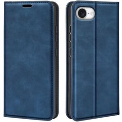 Mobigear Retro Slim iPhone 16e Hoesje Bookcase Portemonnee - Donkerblauw