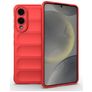 Mobigear Bumpy Samsung Galaxy S25 Edge Hoesje Flexibel TPU Backcover - Rood