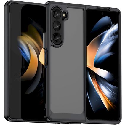 Mobigear Crystal Samsung Galaxy Z Fold 5 Hoesje Hardcase Backcover - Zwart