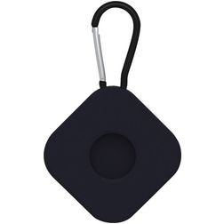 Mobigear Square Key Apple AirTag Hoesje Flexibel Siliconen Sleutelhanger - Zwart