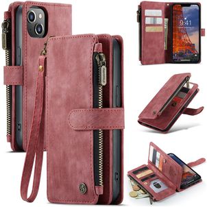 Caseme C30 iPhone 14 Plus Hoesje Bookcase Portemonnee - Rood