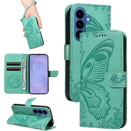 Mobigear Butterfly Samsung Galaxy S26 Plus Hoesje Bookcase Portemonnee - Groen