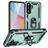 Mobigear Armor ring Samsung Galaxy A36 Hoesje Hardcase Backcover Shockproof met Ringhouder - Groen
