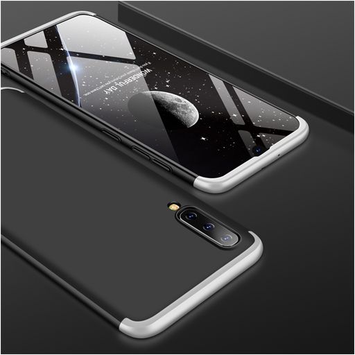 Mobigear TriGuard Samsung Galaxy A50 Hoesje Hardcase Backcover - Zwart / Zilver