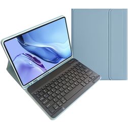 Mobigear Keys iPad Air 11 Inch (2026) Hoes QWERTY Bluetooth Toetsenbord Bookcase + Stylus Houder - Blauw