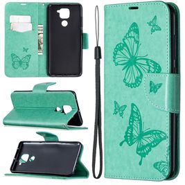 Mobigear Butterfly Xiaomi Redmi Note 9 Hoesje Bookcase Portemonnee - Turquoise