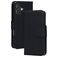 Mobiparts Wallet iPhone 17 Hoesje Echt Leer Bookcase Portemonnee - Zwart