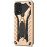 Mobigear Armor Stand Samsung Galaxy A03s Hoesje Hardcase Backcover Shockproof met Standaard - Goud