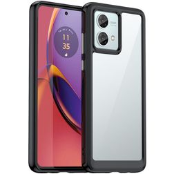 Mobigear Crystal Motorola Moto G84 Hoesje Hardcase Backcover - Zwart