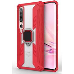 Mobigear Armor Ring Xiaomi Mi 10 Pro Hoesje Hardcase Backcover Shockproof met Ringhouder - Rood