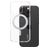 CARE by PanzerGlass Kickstand iPhone 16 Pro MagSafe Hoesje Hardcase Backcover met Standaard - Transparant / Zilver