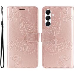 Mobigear Butterfly Samsung Galaxy A26 Hoesje Bookcase Portemonnee - Roségoud