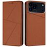 Mobigear Frosted Flip iPhone 17 Pro Max Hoesje Bookcase Portemonnee - Bruin