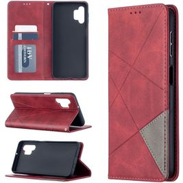 Mobigear Rhombus Slim Samsung Galaxy A32 5G Hoesje Bookcase - Rood