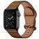 Mobigear Venezia Leren Apple Watch Bandje Gespsluiting - 42/41/40/38 mm - Cognac