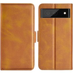 Mobigear Slim Magnet Google Pixel 6a Hoesje Bookcase Portemonnee - Cognac