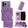 Mobigear Sunflower iPhone 17 Pro Max Hoesje Bookcase Portemonnee - Paars
