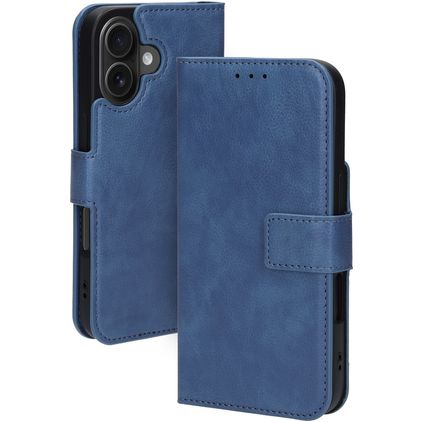 Mobiparts Classic Wallet MagSafe iPhone 16 MagSafe Hoesje Bookcase Portemonnee - Steel Blue