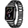 Mobigear Vienna Stalen Apple Watch Bandje Vouwsluiting - 49/46/45/44 mm - Zwart