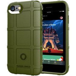 Mobigear Rugged Shield iPhone 7 Hoesje Flexibel TPU Backcover Shockproof - Groen