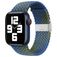 Mobigear Braided Nylon Apple Watch Bandje Klemsluiting - 42/41/40/38 mm - Blauw / Groen