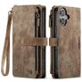 CaseMe C30 iPhone 17 Hoesje Bookcase Portemonnee - Bruin
