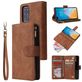 Mobigear Zipper Huawei P40 Hoesje Bookcase Portemonnee - Bruin