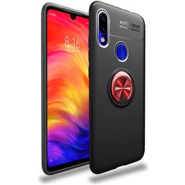 Mobigear Armor Ring Xiaomi Redmi 7 Hoesje Hardcase Backcover Shockproof met Ringhouder - Zwart